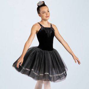 Weissman Black Silver You Are Not Alone Dance Costume - Size Medium Child